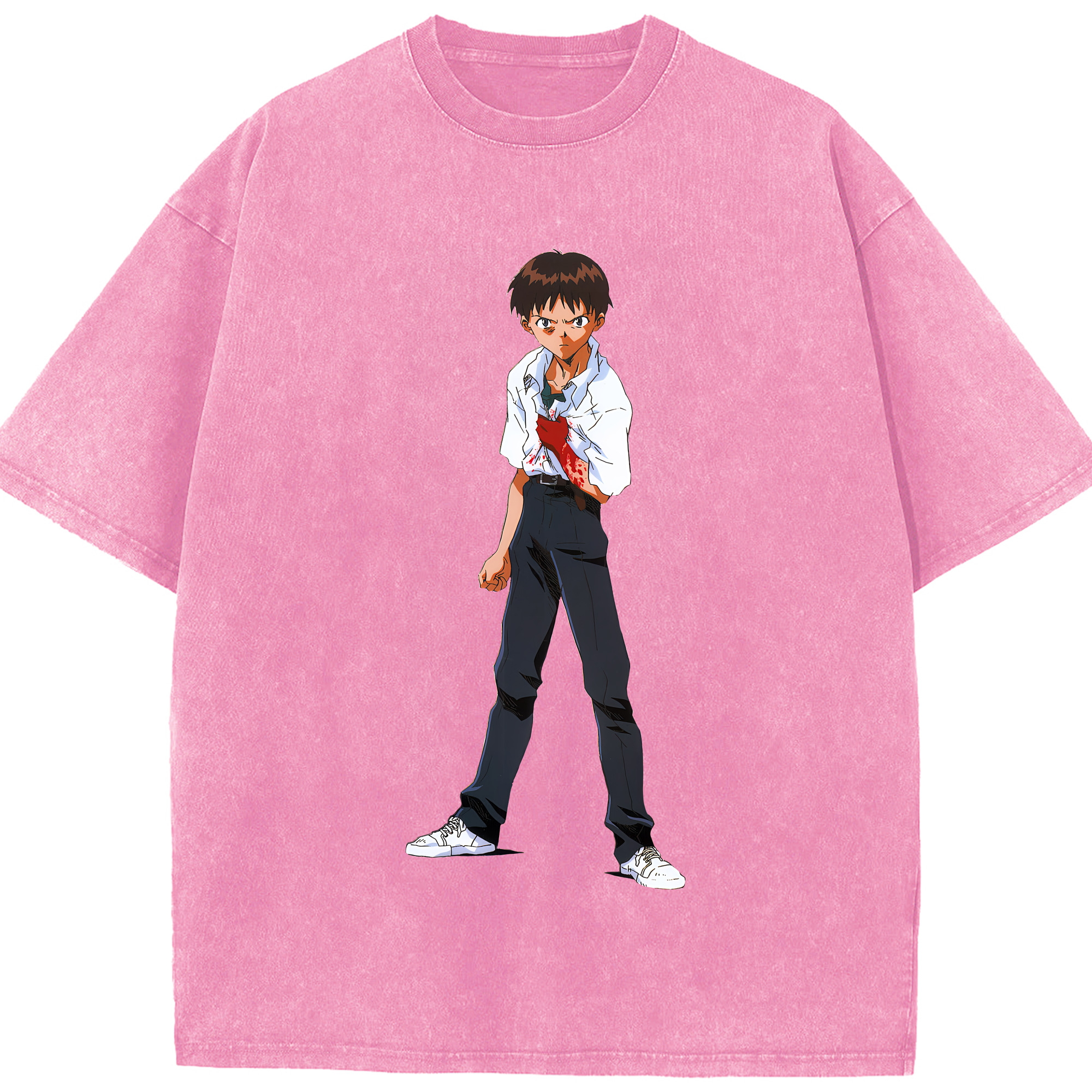 （画像用） EVA 新世紀エヴァンゲリオン 綿100% ヴィンテージ風 半袖Tシャツ（フロントプリント）